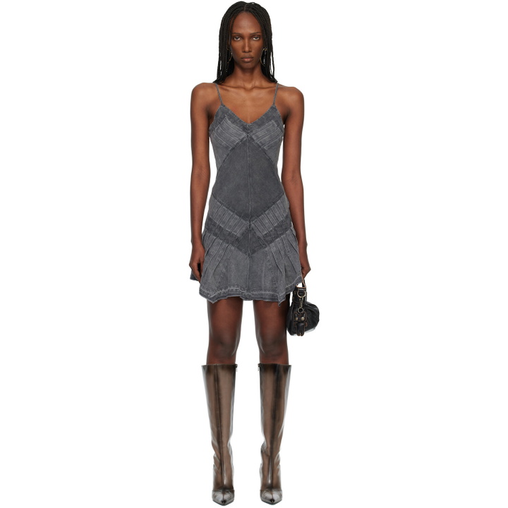 Photo: Miss Sixty Black KNWLS Edition Denim Cami Minidress