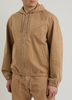 Givenchy Logo Hooded Stretch-denim Jacket Beige