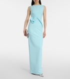 Roland Mouret Floral-appliqué gown
