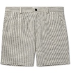 Mr P. - Striped Slub Cotton-Blend Bermuda Shorts - Gray