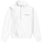 Sporty & Rich NY Tennis Club Quarter Zip Sweat in White/Navy