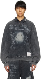 MIHARAYASUHIRO Black Bleached Sweatshirt
