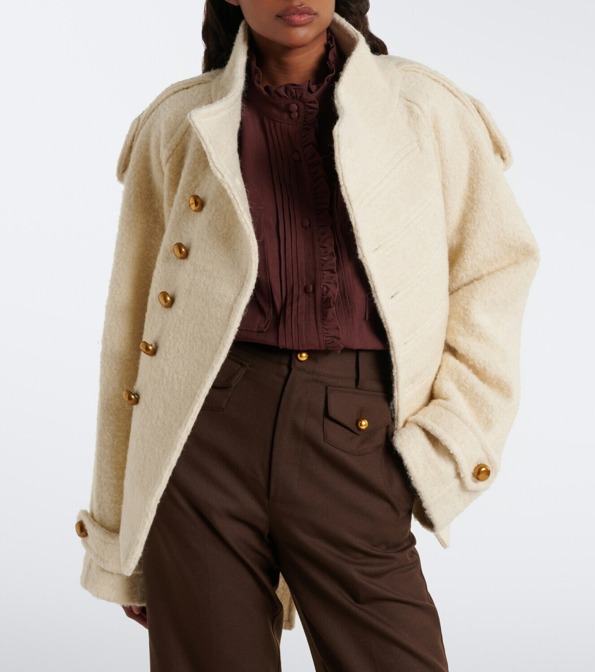 Xu Zhi Belted wool and alpaca-blend jacket