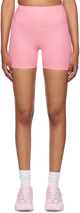 Photo: Girlfriend Collective Pink High-Rise Shorts
