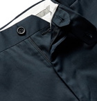 Canali - Navy Slim-Fit Cotton-Blend Suit Trousers - Blue