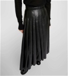 Junya Watanabe Pleated faux leather midi skirt