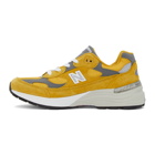 New Balance Yellow and Grey Made In US 992 Sneakers