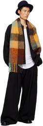 Acne Studios Brown & Orange Check Scarf