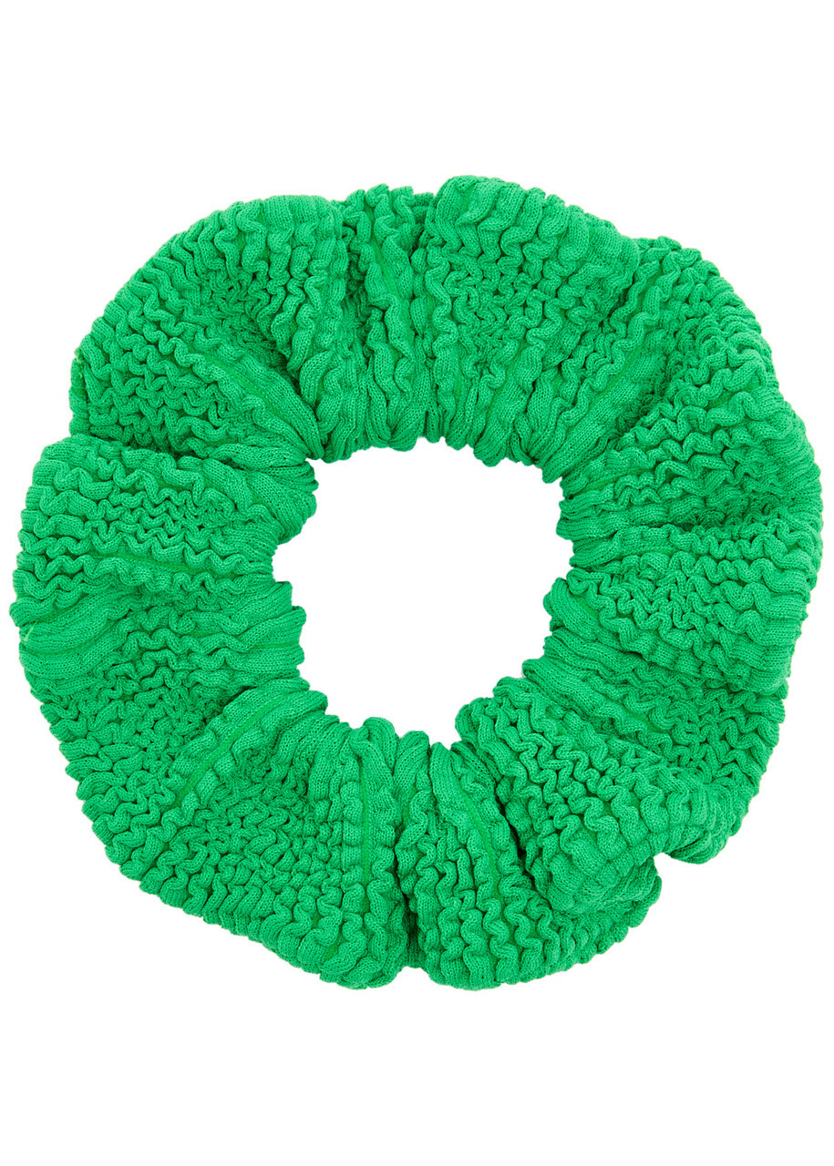 Hunza G Seersucker Scrunchie - Green - One Size
