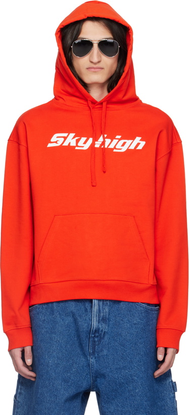 Photo: Sky High Farm Workwear Red Print Hoodie