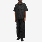 Needles Men's Short Sleeve Fatigue Shirt in Black