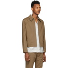 AMI Alexandre Mattiussi Taupe Gabardine Blouson Jacket