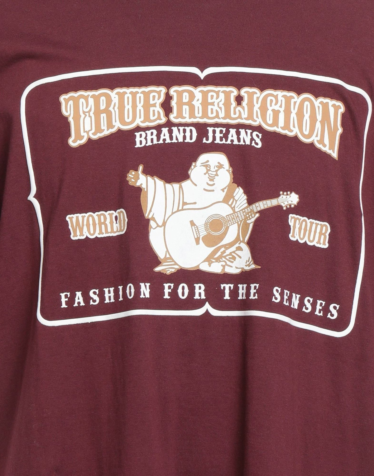 True Religion Mens T-shirt Burgundy