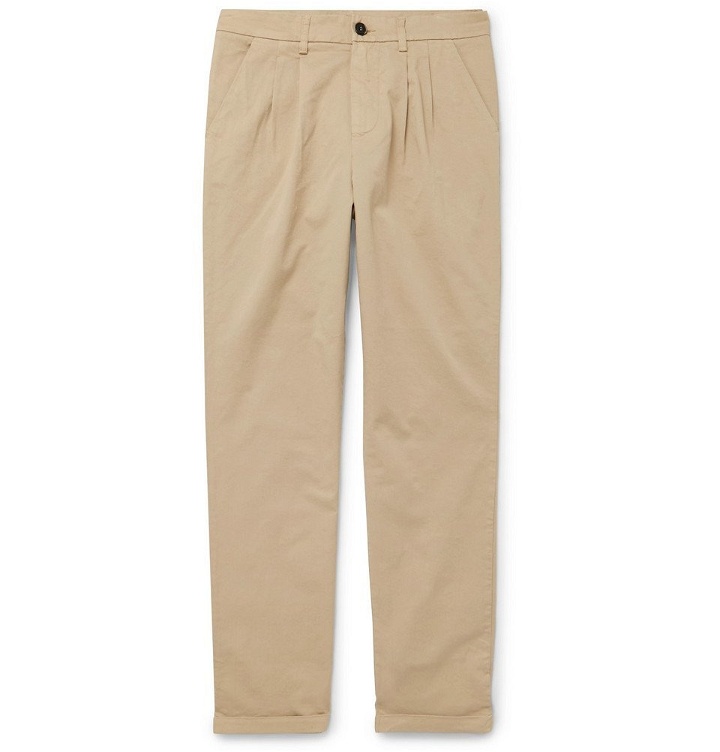 Photo: Barena - Tapered Stretch-Cotton Twill Trousers - Men - Beige