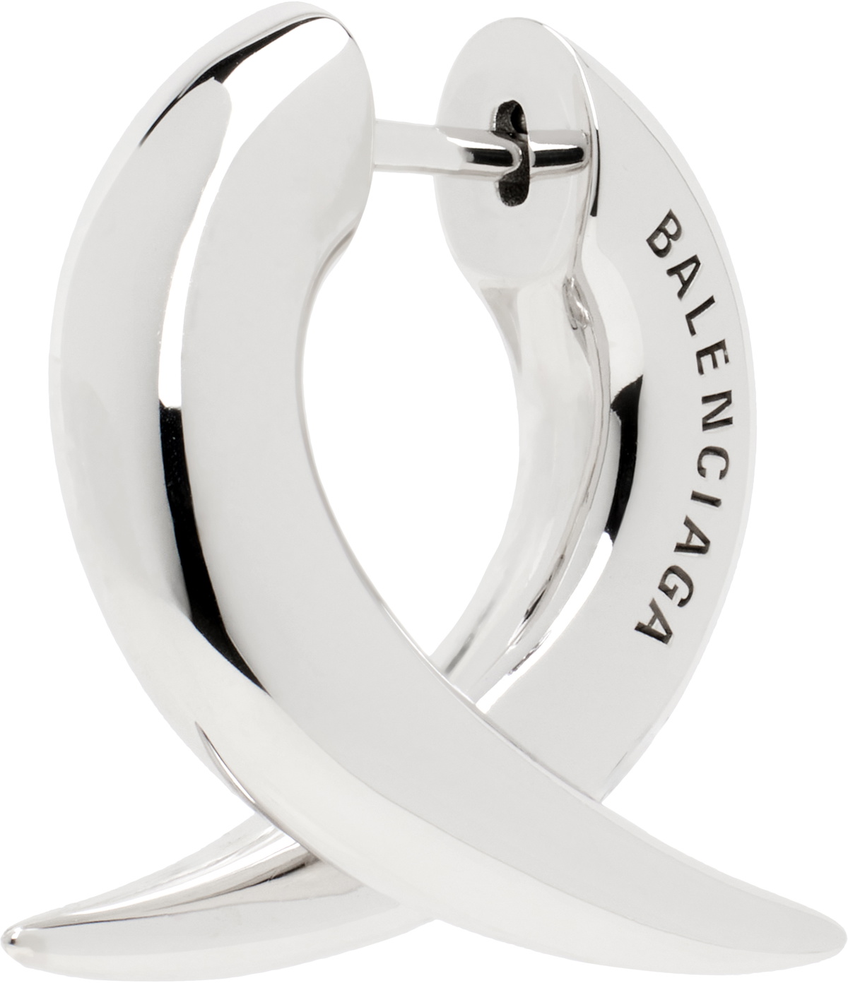 Balenciaga Silver Force Horn XS Earrings Balenciaga