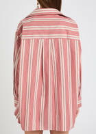 Faithfull The Brand Capri Striped Cotton-poplin Shirt Red And White