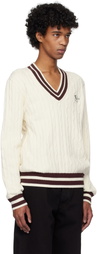 Fred Perry Off-White Cable Knit Tennis Sweater