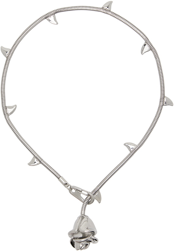 Photo: Marland Backus Silver Rosebud Necklace