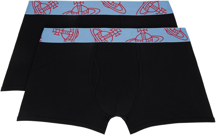 Photo: Vivienne Westwood Two-Pack Black & Blue Band Boxer Briefs