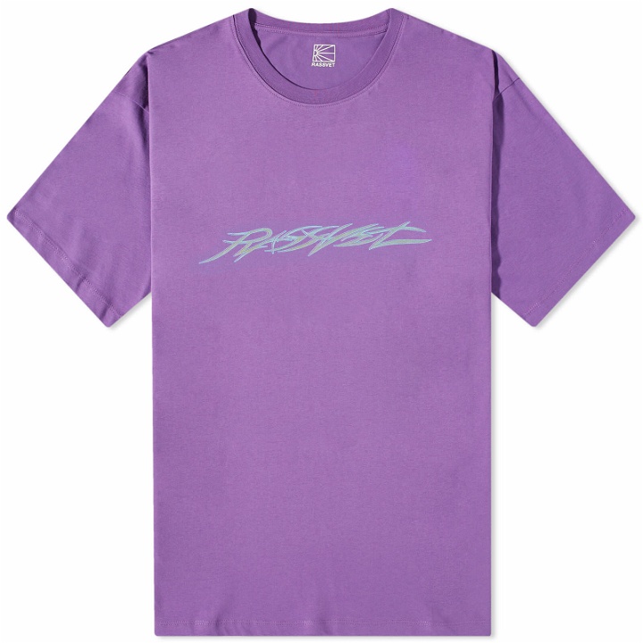 Photo: PACCBET Men's Tribal Logo T-Shirt in Purple