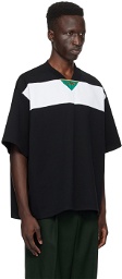 kolor Black V-Neck T-Shirt