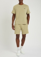 Boss Logo-embroidered Waffle T-shirt Green