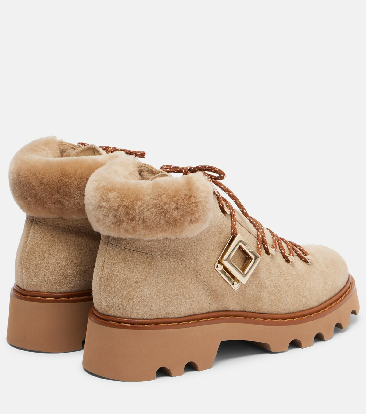 Roger Vivier Viv' Rangers suede lace-up boots