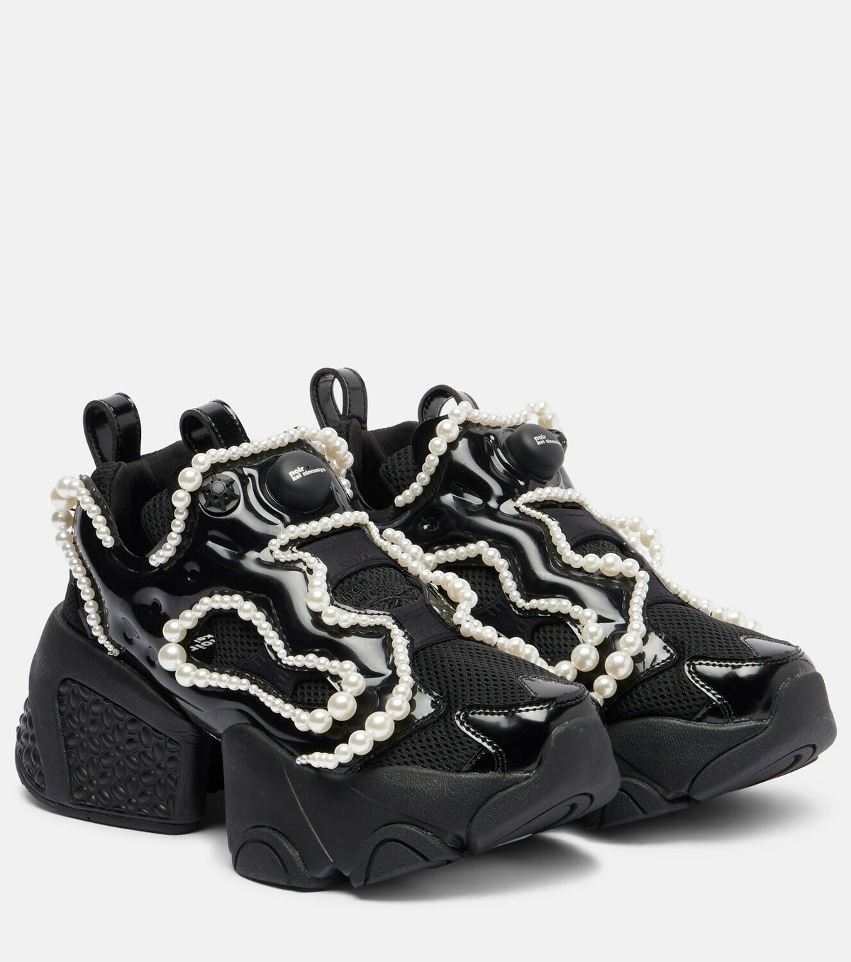 Noir Kei Ninomiya x Reebok embellished platform sneakers