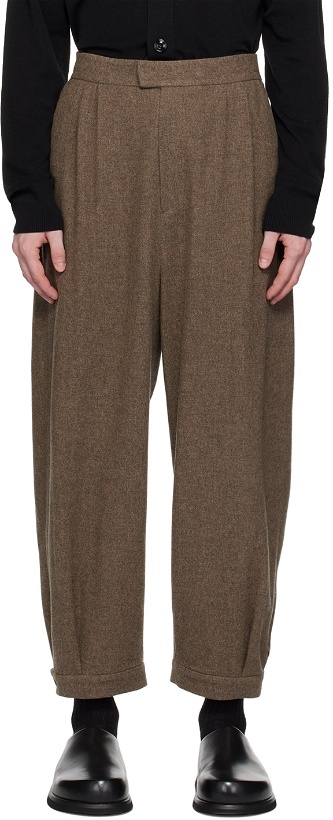 Photo: AMOMENTO Brown Striped Trousers