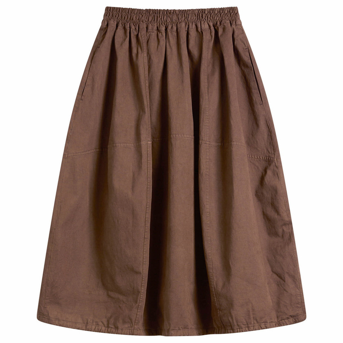 YMC Women's Parachute Midi Skirt in Brown
