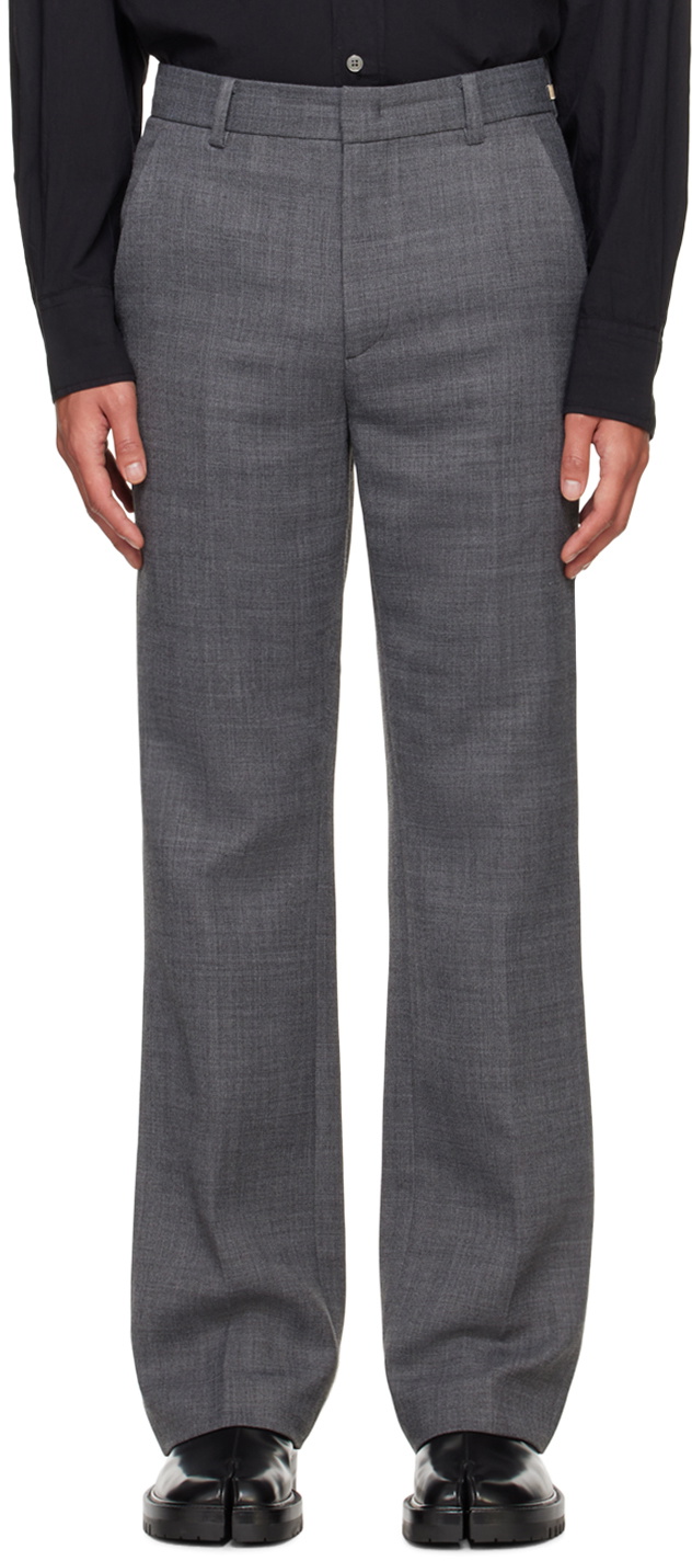 System Gray Bootcut Trousers