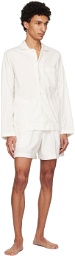 Tekla Off-White Oversized Pyjama Shirt