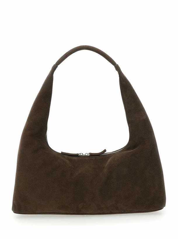 Photo: Marge Sherwood Btown Shoulder Bag With Logo Lettering On The Front And Fixed Shoulder Strap In Leather Woman