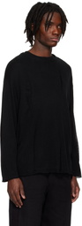 Professor.E Black Layered Knit Sweater