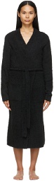 SKIMS Black Knit Cozy Robe