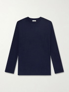 ATON - Wool Long-Sleeved T-Shirt - Blue