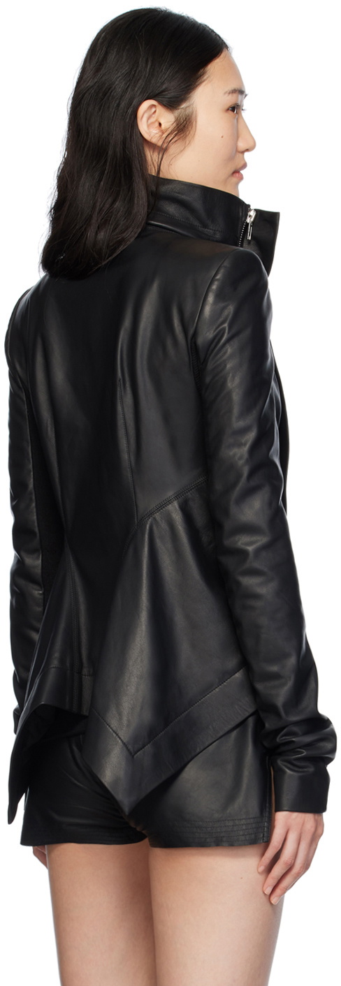 Rick Owens Black Naska Leather Jacket Rick Owens