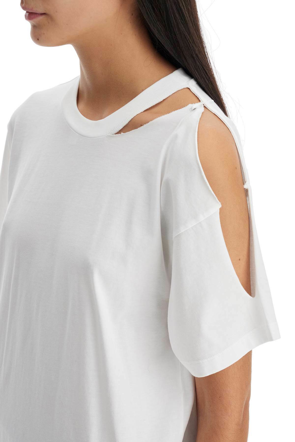 MM6 MAISON MARGIELA destroyed t-shirt White MM6 Maison Margiela