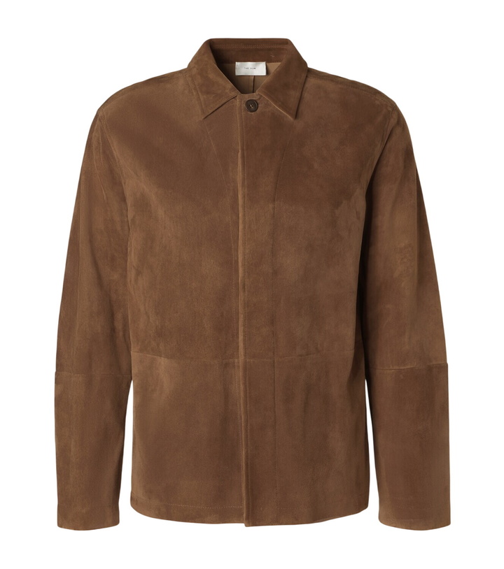 Photo: The Row Ulrich paneled suede jacket