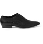 Saint Laurent - Pointed Lizard Oxford Shoes - Men - Black