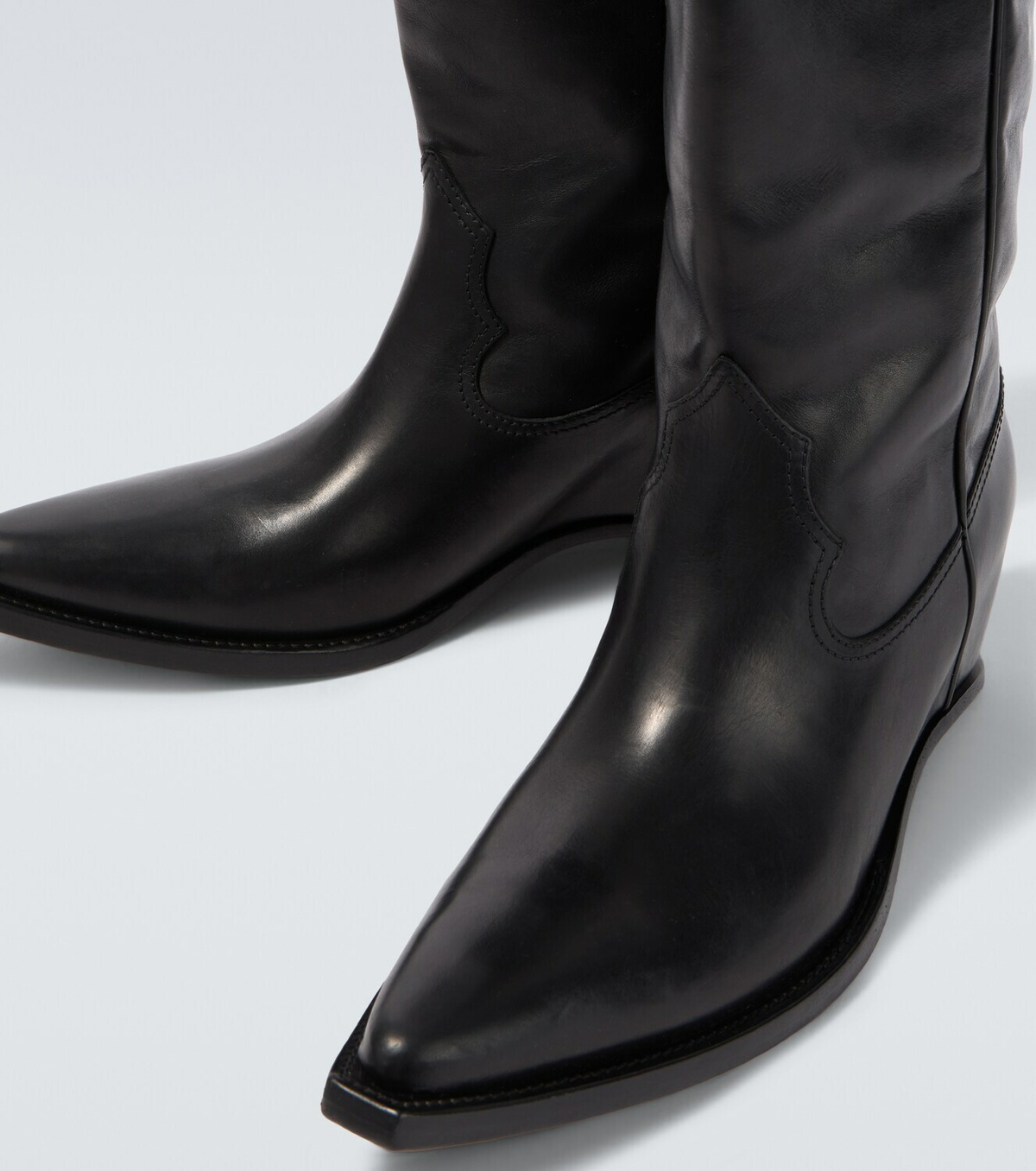 Maison Margiela Heel-Less leather cowboy boots