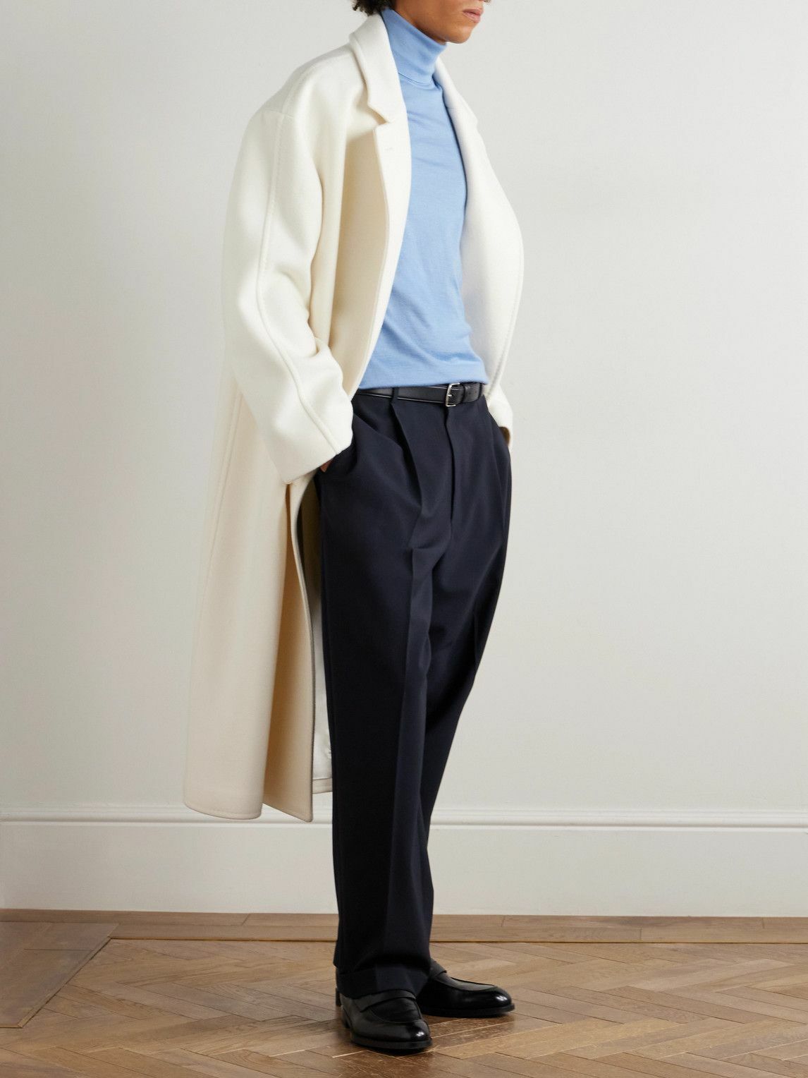 Zegna - Cashmere and Silk-Blend Rollneck Sweater - Blue