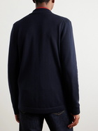 Mr P. - Knitted Merino Wool Blazer - Blue