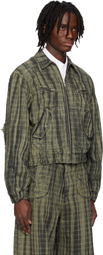 EGONlab Gray Lining Denim Bomber Jacket