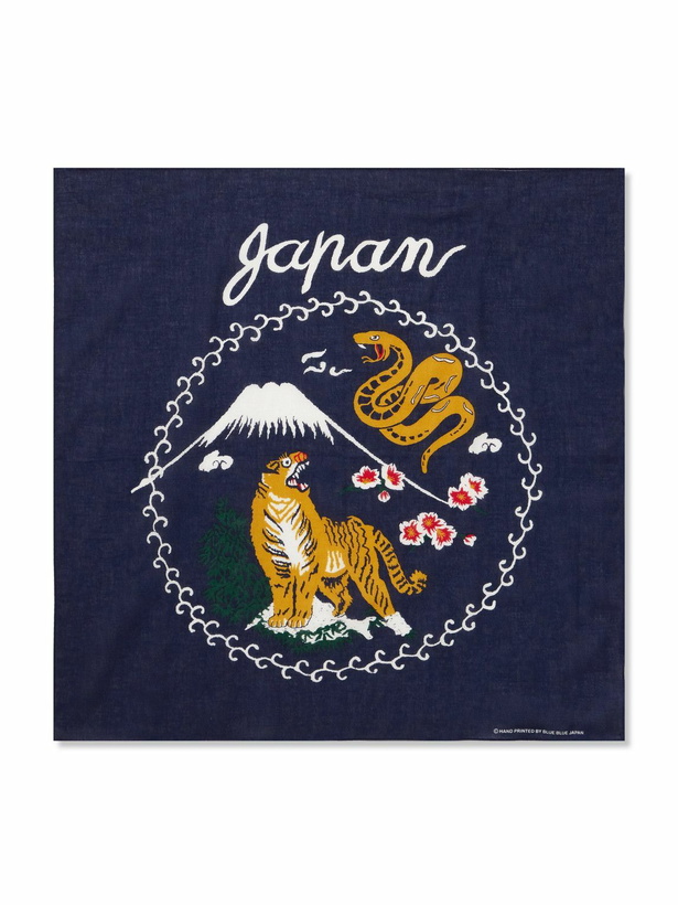 Photo: Blue Blue Japan - Torani Fuji Printed Cotton Bandana