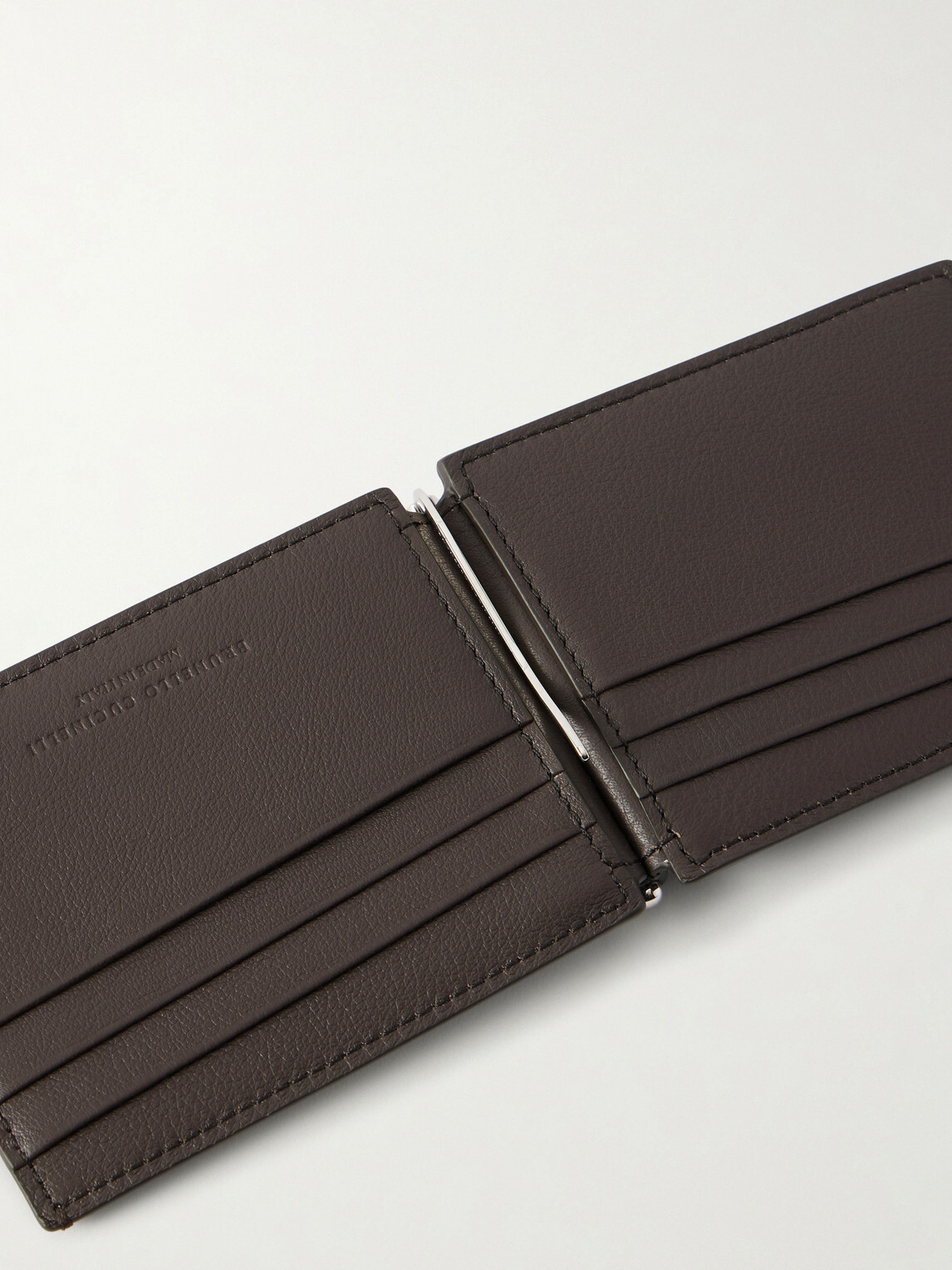 Brunello Cucinelli - Logo-Debossed Leather Billfold Wallet With Money Clip