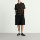 NN07 Men's Gustav Full Zip Polo in Dark Army