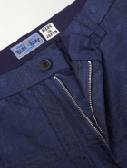 Blue Blue Japan - Straight-Leg Cotton-Blend Jacquard Trousers - Blue
