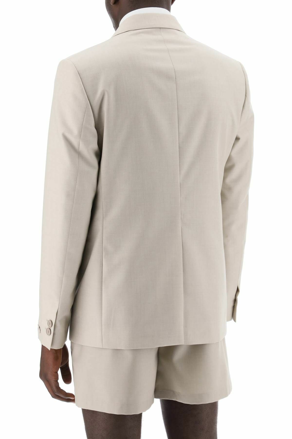 FENDI single-breasted wool blazer Beige