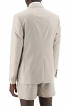 FENDI single-breasted wool blazer Beige
